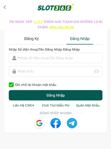 Đăng Ký SLOT365